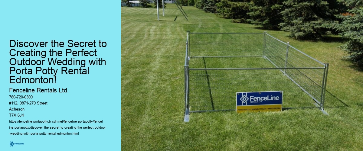 Discover the Secret to Creating the Perfect Outdoor Wedding with Porta Potty Rental Edmonton! 