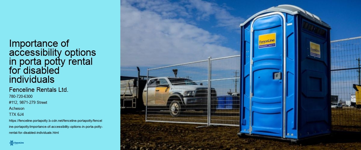 Importance of accessibility options in porta potty rental for disabled individuals