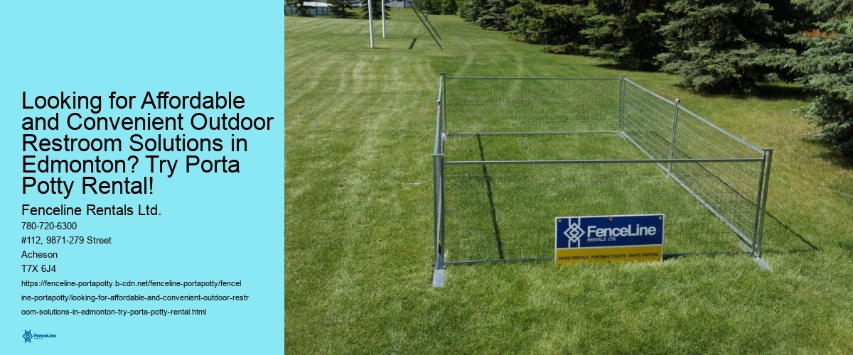 Looking for Affordable and Convenient Outdoor Restroom Solutions in Edmonton? Try Porta Potty Rental! 