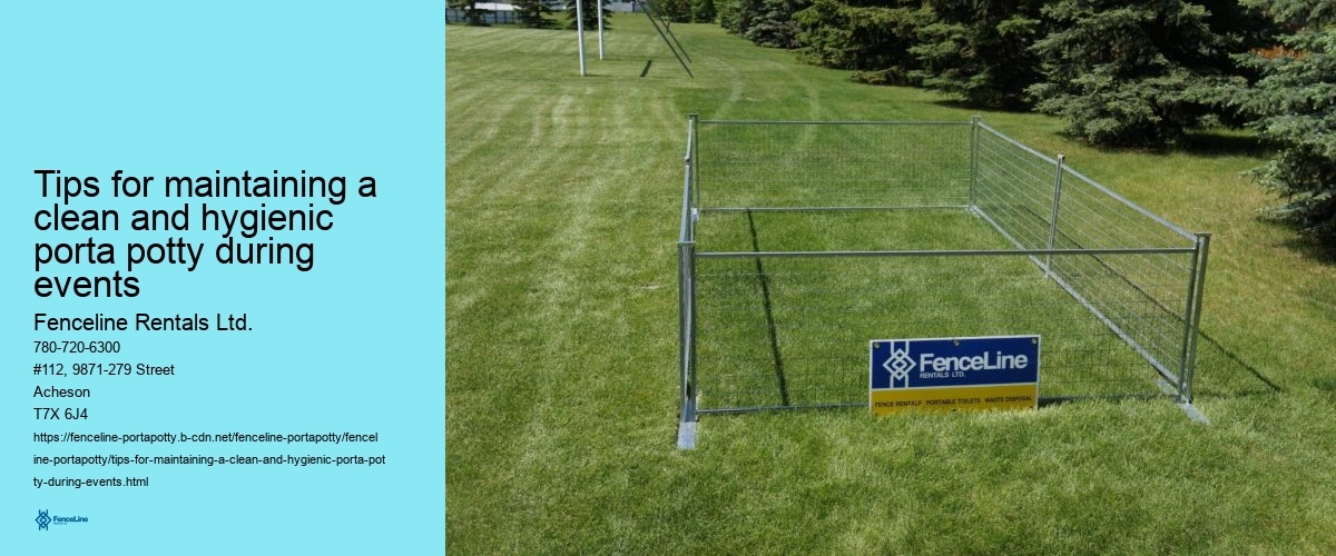 Tips for maintaining a clean and hygienic porta potty during events